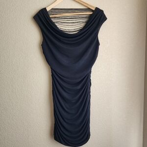BCX Black sleeveless open back cocktail dress Size M